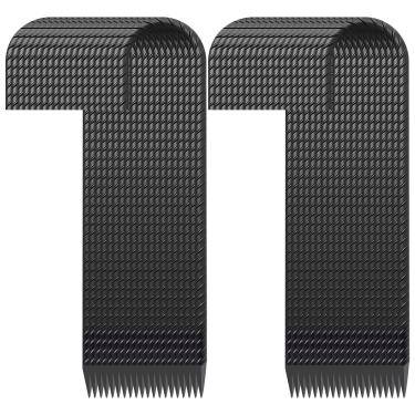 Imagem de OK5STAR Estacas de vergalhão de 40,6 cm, âncoras de aterramento resistentes com gancho J, estacas de aço curvadas de 5/40.6 cm, estacas de aço antiferrugem para cerca de arame, pacote com 40, preto