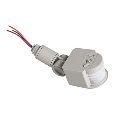 Imagem de LED Externo Infravermelho de 180 Graus PIR Sensor de Movimento Detector Interruptor de Luz de Parede Cinza