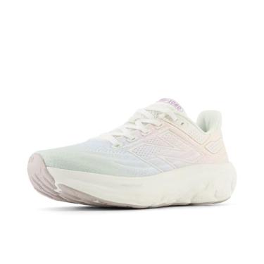 Imagem de New Balance Fresh Foam X 1080 V13 Tênis de corrida feminino, Sal marinho/roxo desbotado/azul pedreira, 35
