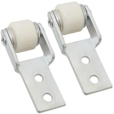 Imagem de JJHXSM 2 peças de nylon guia direcional roda deslizante rolo polia móvel pé mesa de jantar guia de roda painel lateral guia de trilho porta deslizante roda freio volante branco