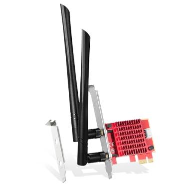 Imagem de Binardat Adaptador de rede WiFi WiFi BE200 PCIe WiFi7, chip Intel BE200NGW Bluetooth 5.4, 8774Mbps Tri-Band 2,4GHz/5GHz/6GHz OFDMA e MU-MIMO, para Windows 10/11