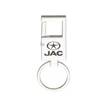 Imagem de Chaveiro Para Jac Metal Espelhado Mosquetão  - E - LUALKI STORE LASER
