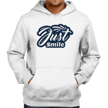 Imagem de Moletom Just Smile - Foca na Moda, Branco, M