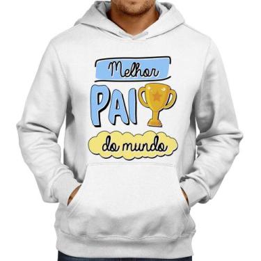 Imagem de Moletom Melhor pai do mundo - Foca na Moda, Branco, M