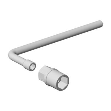 Imagem de Chaves Sextavadas de 7 E 16 mm para Trocar Amortecedor Dianteiro do Renault Kwid