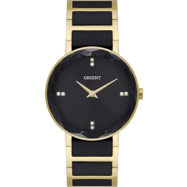 Imagem de Relógio ORIENT Ceramic feminino preto dourado FTSS0136 P1KP