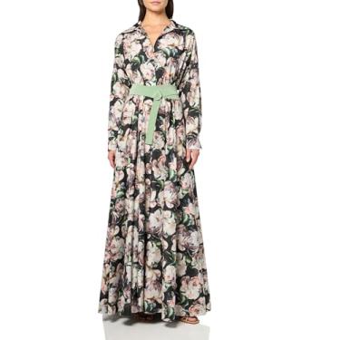 Imagem de Norma Kamali Vestido feminino rodado super grande Boyfriend Nk Shirt, Peônia, PP