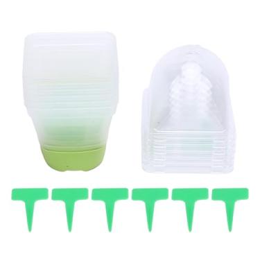 Imagem de 6 Defina Vasos Claros de Viveiro Com Orifícios de Drenagem, Maconha de Partida de Semente de Plântulas de Plástico para Varanda de Jardim Externa Interna