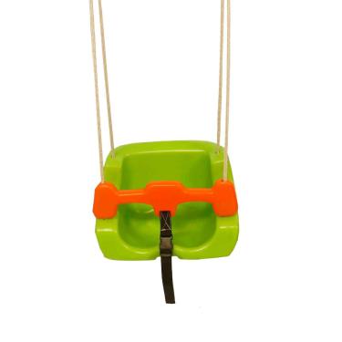 Imagem de Balanço Laranja Playground De Plástico Para Meninos e Meninas-Balanço Com Cinto-Corda e Trava