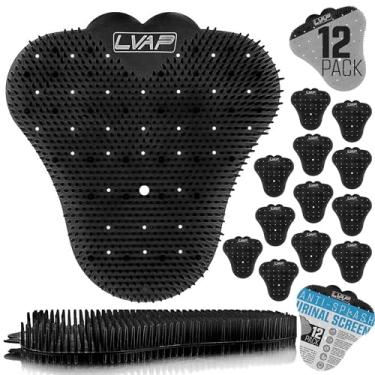 Imagem de LVAP Desodorizador de tela de mictório (pacote com 12) - Bolos de mictório antirespingos, desodorizante de vaso sanitário, telas de mictório para banheiros comerciais, 5.000 lavagens, aroma cítrico