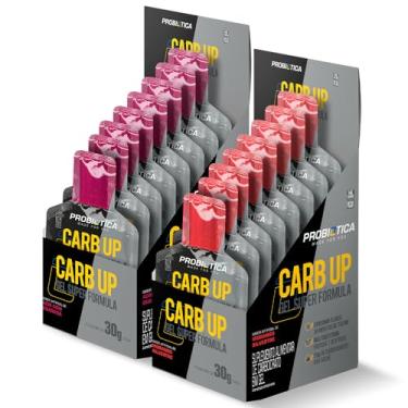 Imagem de Kit 2x Carb Up Gel Super Formula Display C/10 Sachês Cada - Probiótica - Repositor de Energia (2x Caixas, Açai com Guarana/Morango)