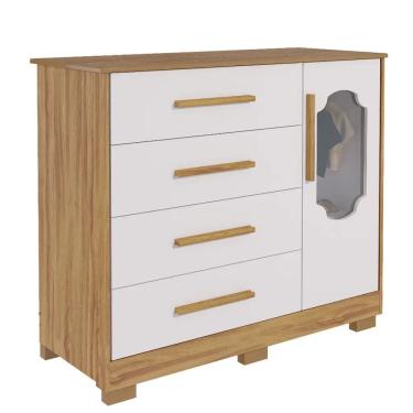 Imagem de Cômoda Bebe Moveis Peroba Charlo Dorabelly 04 gav Noah MDF