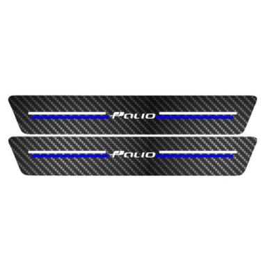 Imagem de Kit Soleira Protetora Porta Premium Blue Carbono  -  Palio - Jhow Ades