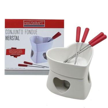 Imagem de Conjunto Fondue Herstal Branco 7 Peças Coração