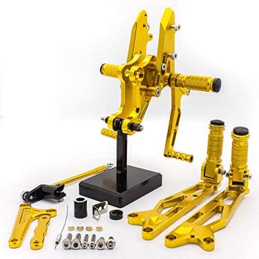 Imagem de PROCNC Apoios Para Os Pés Traseiros De Alumínio Motocicleta, Adequados Honda Grom Msx125 2016 2017 2018 2019 2020 (Dourado)