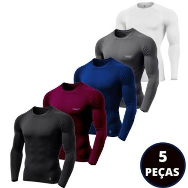 Imagem de Kit 5 Camisetas Térmicas Camisa Segunda Pele Uv 50+ Unissex - Variec, 