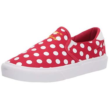 Imagem de adidas Originals Tênis infantil unissex Court Rallye Slip X Disney, escarlate/branco/amarelo, 3.5 Big Kid