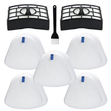 Imagem de Filtro de substituição a vácuo para aspirador vertical Shark Navigator Zero-M Lift-Away ZU560 ZU561 ZU562 ZU572 UV650 UV725 ZU660 CU530 UV730 Rotator, parte XFFK560 XHEPA560, 2 HEPA, 5 espuma e Filtro