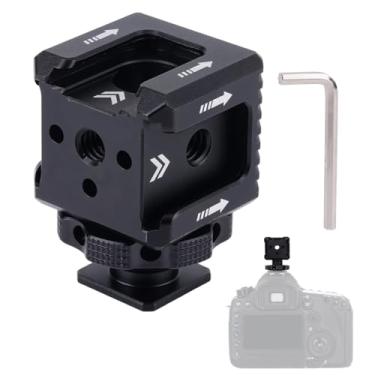 Imagem de BOXOB Adaptador de Montagem Sapata Fria com Chave Sextavada, Suporte Extensão Câmara Sapata Fria Tripla de Liga Alumínio Compatível com Nikon Sony DSLR/SLR
