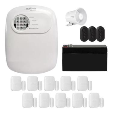 Imagem de Kit Alarme ANM 24 NET Intelbras com 10 Sensores Magnéticos Sem Fio