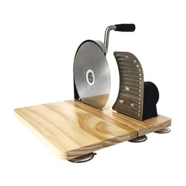 Imagem de Generic Fatiador de pão rotativo, máquina de fatiar queijo, compacto, uniforme, caseiro, fácil de limpar, acessório de cozinha, guia para fatiar pão torrado, Prata