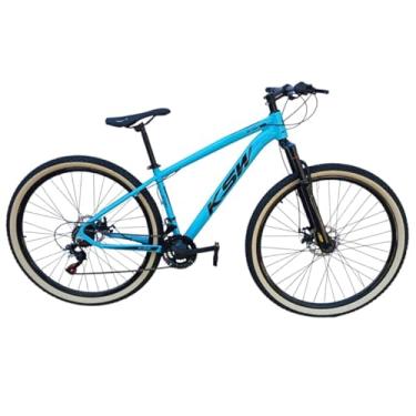 Imagem de Bicicleta Aro 29 Ksw Adulto 21 velocidades Suspensão Dianteira 80mm Pneu Faixa Amarelo (AZUL/PANTONE/PRETO, 21)