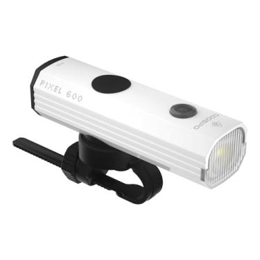 Imagem de COOSPO Luz de bicicleta Pixel 600 lúmens, farol de bicicleta recarregável tipo C para andar à noite, impermeável, 4 modos, luz de ciclismo para E-Bike/estrada/montanha/bicicleta urbana (branca)