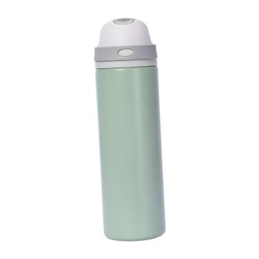 Imagem de Generic Garrafa térmica de aço inoxidável portátil para aniversários, família e amigos, mantém bebidas quentes, viagem, esportes, boca larga, Verde, 550ml