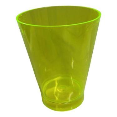 Imagem de Copo Rubizinho 200ml Acrílico - 25 Unidades - Papermix, Amarelo Neon