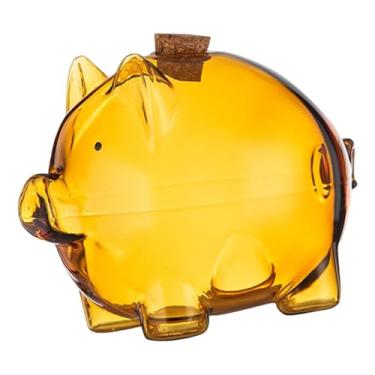 Imagem de Ｂｅｓｇａ Cofrinho de vidro borossilicato adorável e versátil para grãos de, altura 6 cm, abertura de 0,39 pol, Dourado