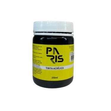 Imagem de Tinta Acrílica Paris Premium Preta 250ml - Tela e Artesanato