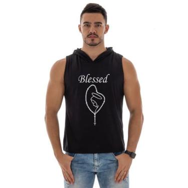 Imagem de Camiseta Regata Masculina Com Capuz Treino Academia Personalizada - Ma