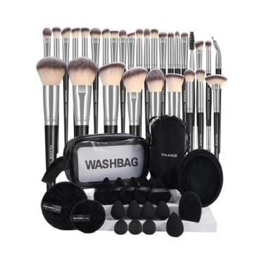 Imagem de Conjunto De 30 Pincéis Profissionais Para Maquiagem Com 15 Esponjas E 