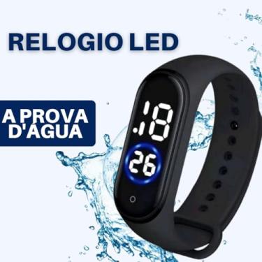 Imagem de Relógio Led M4 digital Esportivo A prova água Unissex Criança Adulto - HORA E DATA