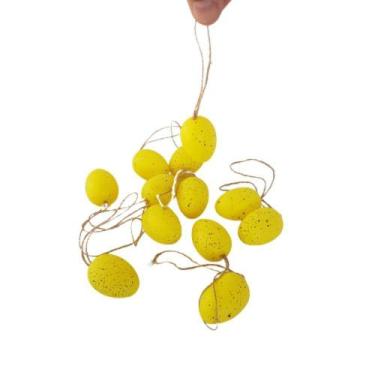 Imagem de Kit Com 12 Ovinhos De Páscoa Amarelo - Carmella Presentes