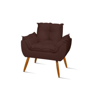 Imagem de Poltrona Decorativa Escritório Luxo Recepção Manicure Straso, Marrom