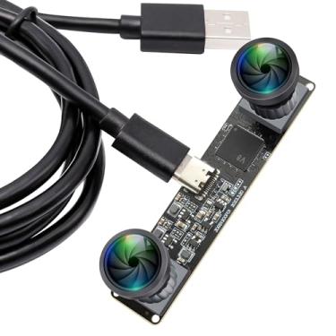 Imagem de IFWATER Câmera 3D Estéreo Usb 120 Fps Módulo De Impressora Com Obturador Global E Sincronização Graus Sem Distorção Lente Dupla Pc Computador Plug And Play Para Raspberry Pi Mac Linux Windows