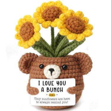 Imagem de Presentes para ela namorado namorada esposa ideias de presente de Natal feito à mão positivo crochê flor aniversário aniversário romântico velentine eu te amo presentes de natal para mulheres homens