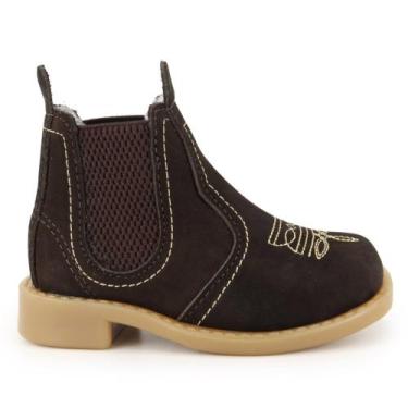 Imagem de Botina Texana Atlanta Infantil em Couro Legítimo  Com Bordados - LOJAS