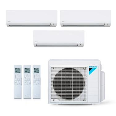 Imagem de Ar-Condicionado Multi Split Inverter Daikin 24.000 BTUs (2x Evap HW 9.000 + 1x Evap HW 12.000) Quente/Frio 220V