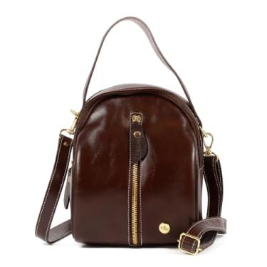 Imagem de Bolsa Transversal Feminina Tiracolo Viagem Social De Couro (Café)