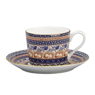 Imagem de Canecas de café clássico design retrô conjunto de chá da tarde britânico osso chávena de café e pires leve luxo xícara de chá tradicional melhor conjunto de chá colecionador 100 para café, copos de