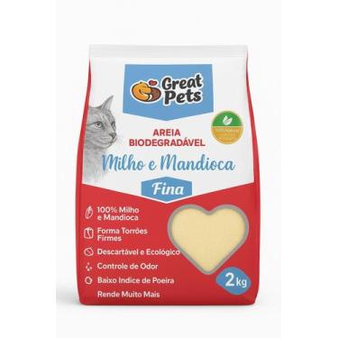 Imagem de Areia Biodegradável Para Gatos Milho E Mandioca 2Kg - Mimos Pet
