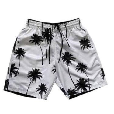 Imagem de Bermuda branca com estampa masculina - Camisaria R10 