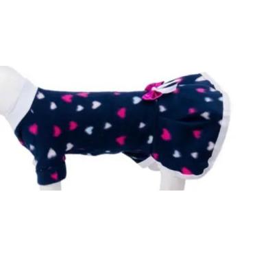 Imagem de Roupa pet para inverno azul com coração