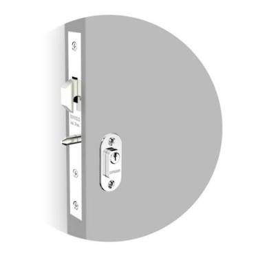 Imagem de Fechadura Para Porta de Correr Externa Espelho Cromado 29mm Soprano