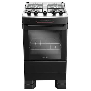 Imagem de Fogão Mueller 4 Bocas Preto Com Acendimento Automático Total MFI4BF Bivolt
