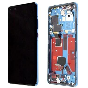 Imagem de TFT 6,58'' para Huawei P40 Pro ELS-NX9 ELS-N04 AN00 TN00 Display LCD Touch Screen Digitalizador Substituição (moldura azul TFT)