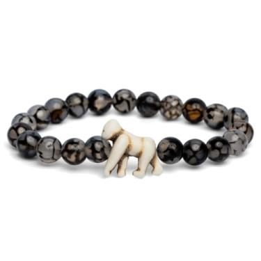 Imagem de Fahlo Pulseira de rastreamento de gorila – Track a Real Gorilla's Journey – Suporta a conservação da vida selvagem – Elástica, tamanho único – no mapa interativo de aplicativos móveis – Presente de