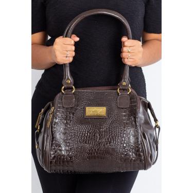 Imagem de Bolsa de ombro em couro croco Simone